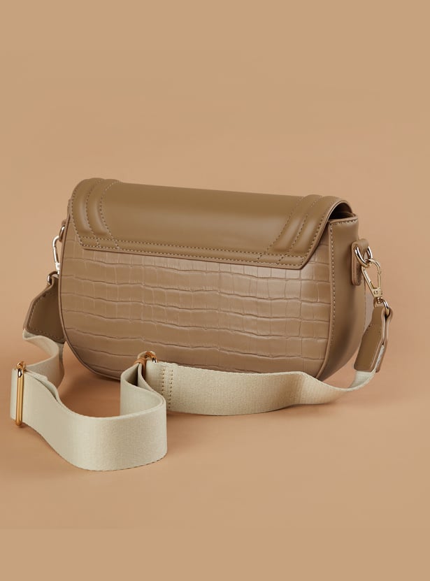CODE Croc Embossed Sling Bag