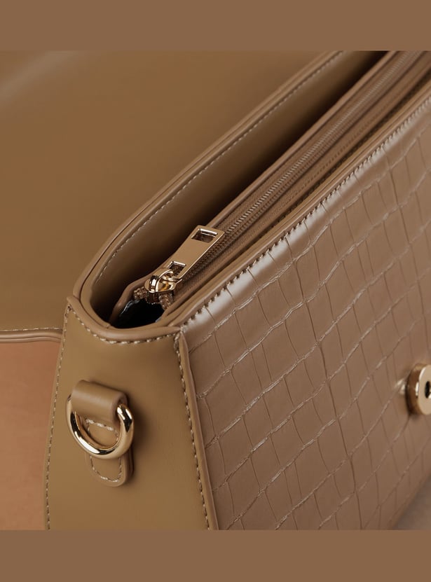 CODE Croc Embossed Sling Bag