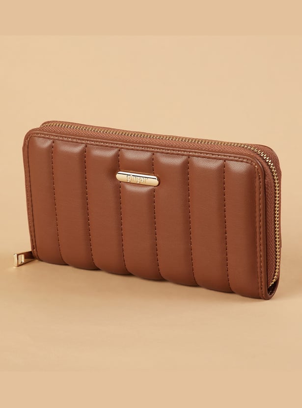 GINGER Quilted Zip-Around Wallet