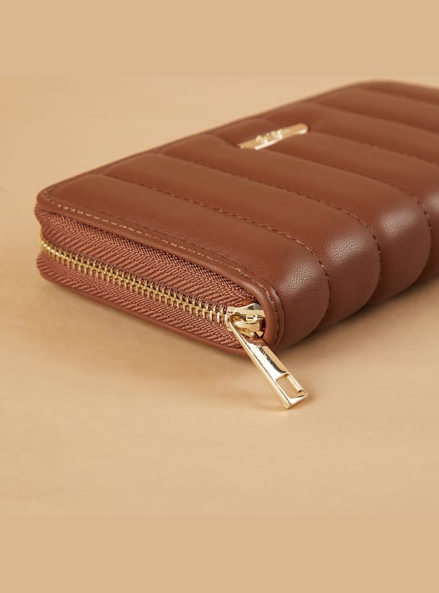 GINGER Quilted Zip-Around Wallet