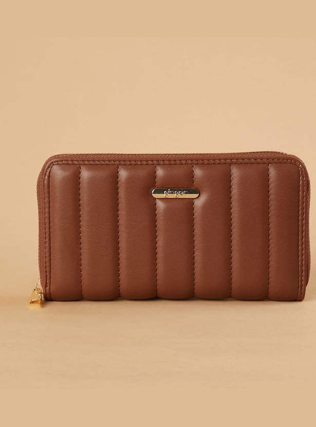 GINGER Quilted Zip-Around Wallet
