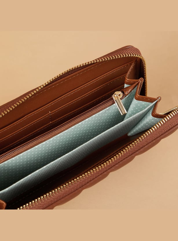GINGER Quilted Zip-Around Wallet