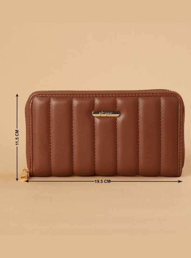 GINGER Quilted Zip-Around Wallet