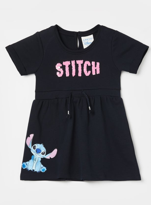 JUNIORS Girls Stitch Sequinned Fit & Flare Dress