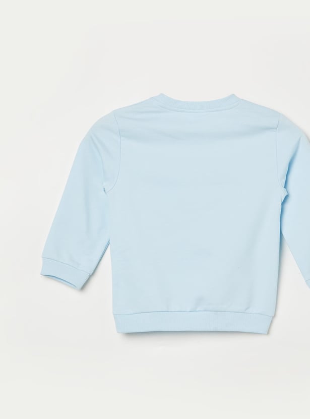 JUNIORS Stitch Graphic Print Sweatshirt