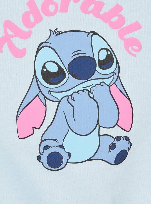JUNIORS Stitch Graphic Print Sweatshirt