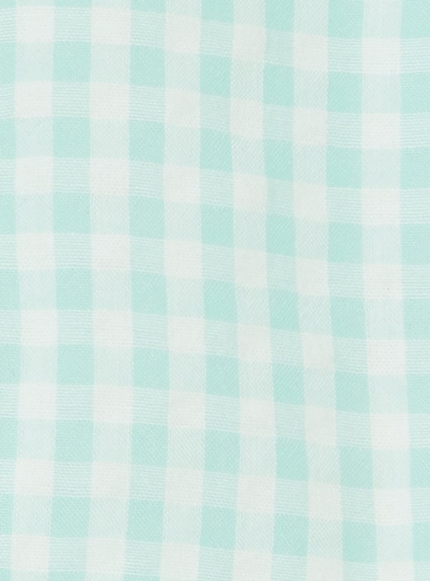 JUNIORS Girls Checked Top with Shorts Set
