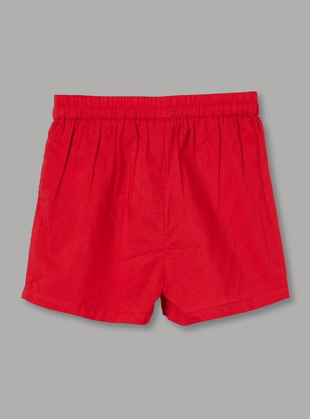 JUNIORS Embroidered Top with Shorts Set