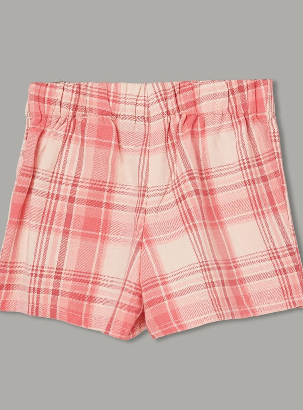 JUNIORS Girls Embroidered Top with Shorts