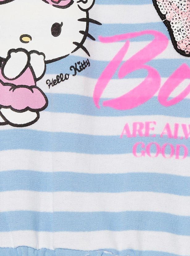 FAME FOREVER Girls Hello Kitty Fit & Flare Dress