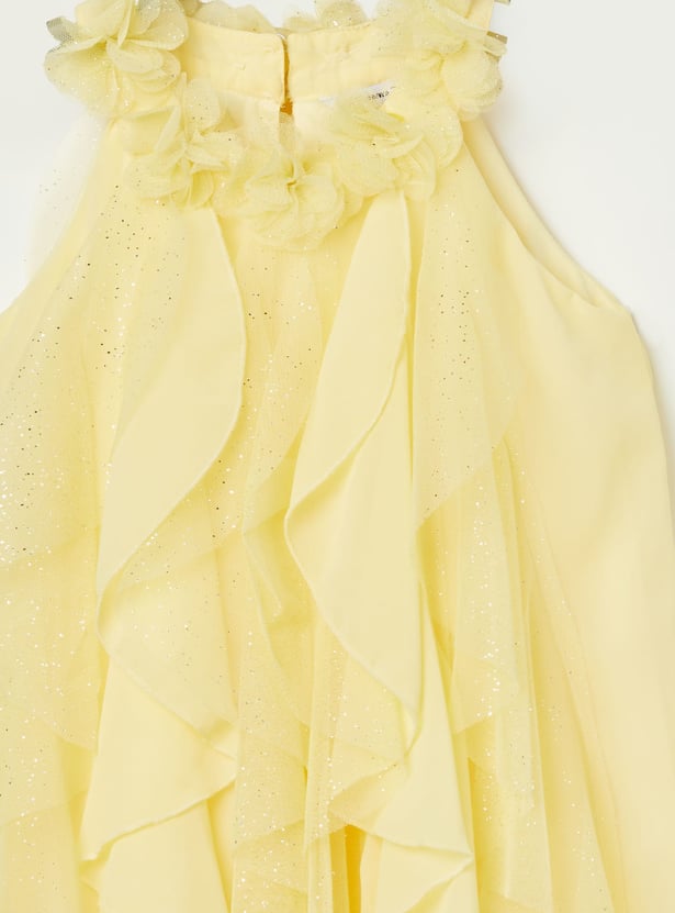 FAME FOREVER Girls Ruffle Detail A-line Dress