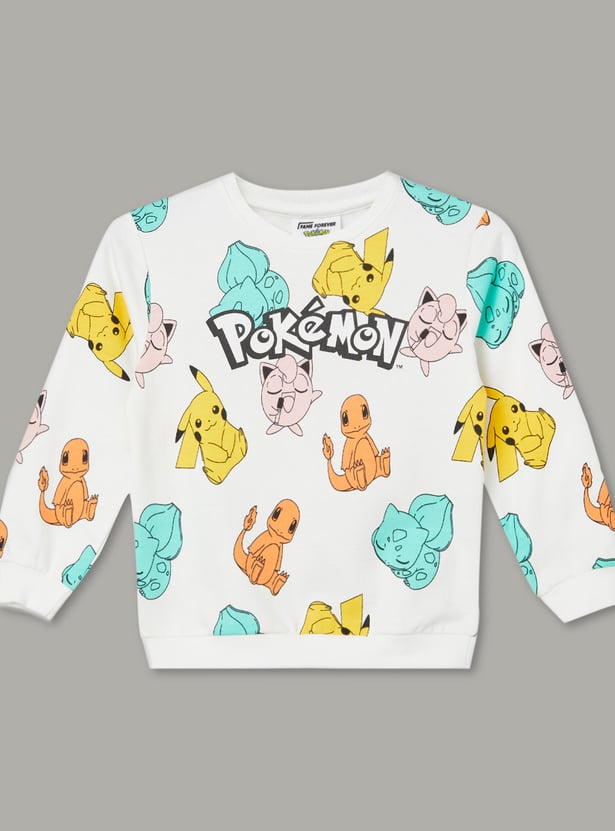 FAME FOREVER Girls Pokemon Print Sweatshirt