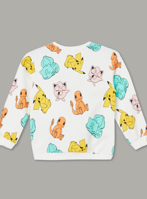 FAME FOREVER Girls Pokemon Print Sweatshirt