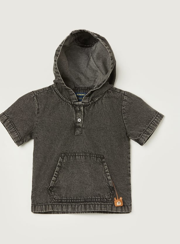 JUNIORS Boys Washed Denim Shirt