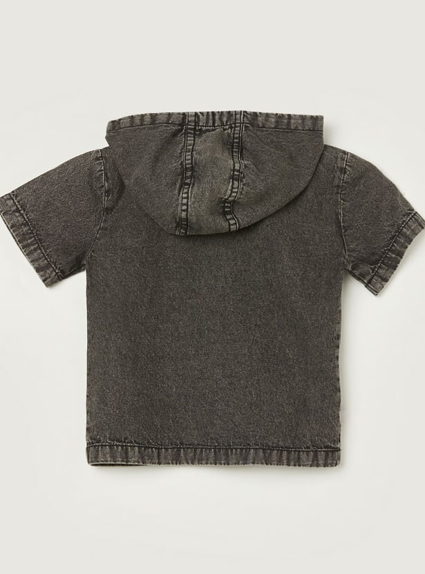 JUNIORS Boys Washed Denim Shirt