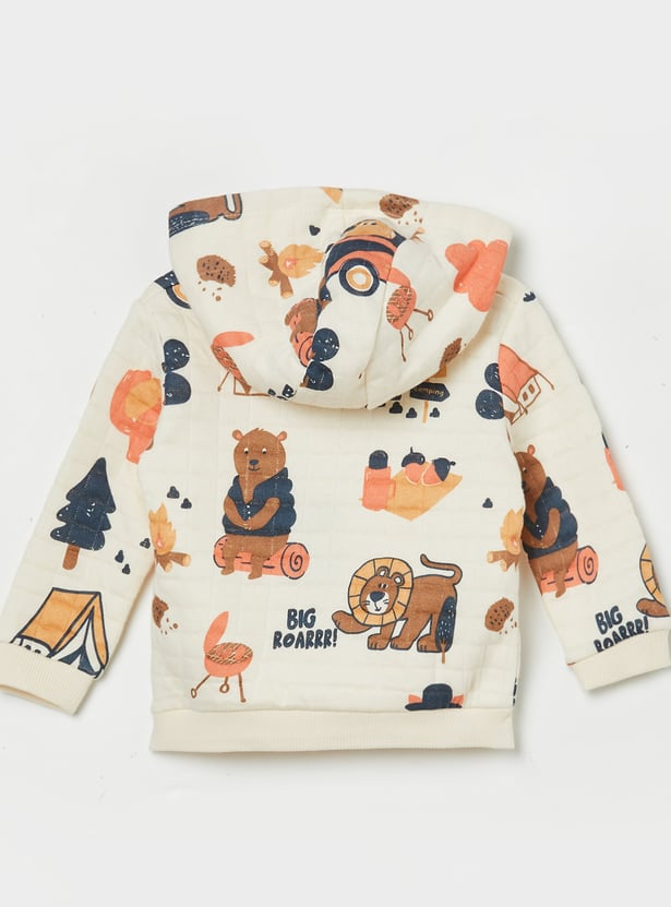 JUNIORS Boys Printed Hooded Sweatshirt