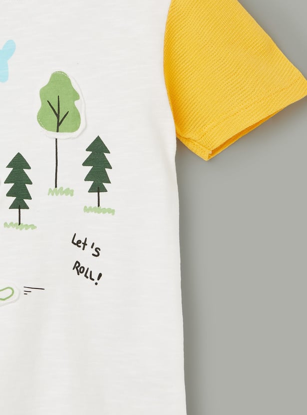 JUNIORS Boys Applique T-shirt