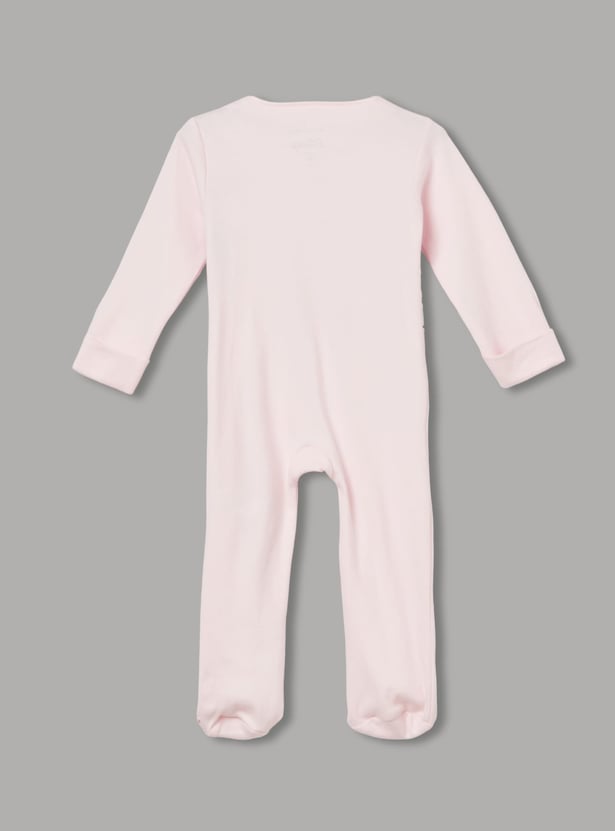 JUNIOR BABY Girls Printed Sleepsuits - Pack of 2