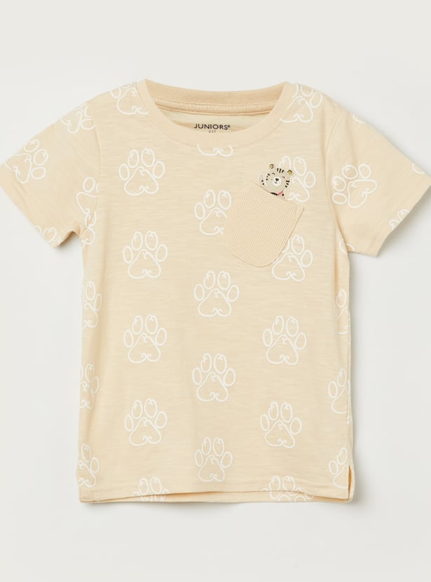 JUNIORS Boys Printed T-shirt with Shorts