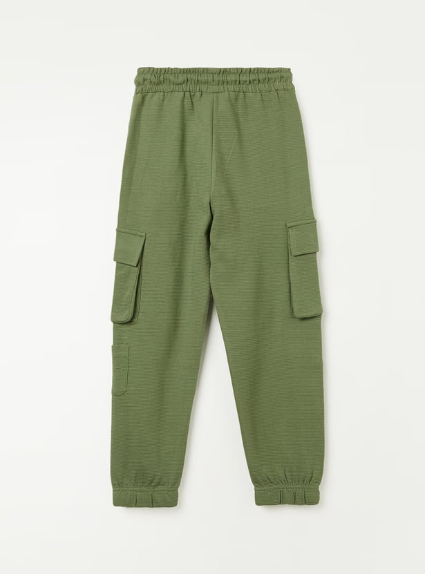 FAME FOREVER Boys Textured Cargo Joggers