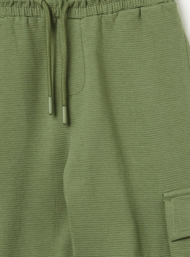 FAME FOREVER Boys Textured Cargo Joggers