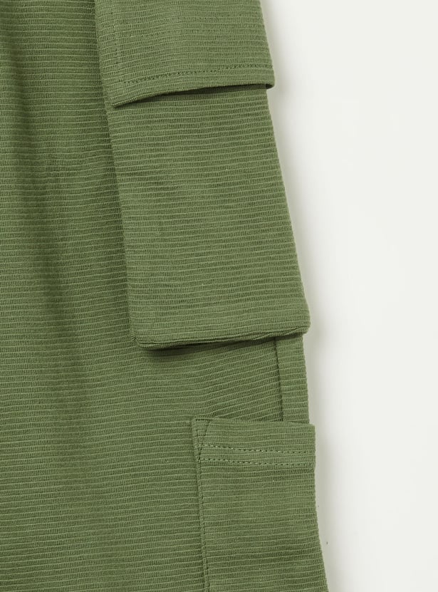 FAME FOREVER Boys Textured Cargo Joggers