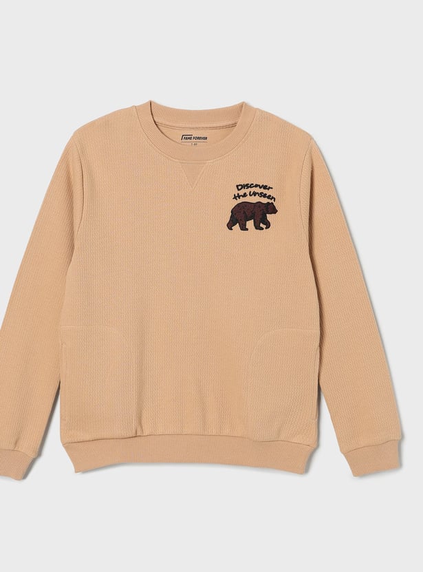 FAME FOREVER Boys Embroidered Sweatshirt