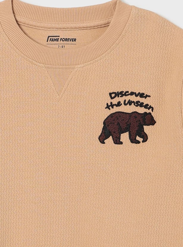 FAME FOREVER Boys Embroidered Sweatshirt