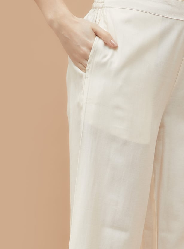 MELANGE Embroidered Straight Kurta Set
