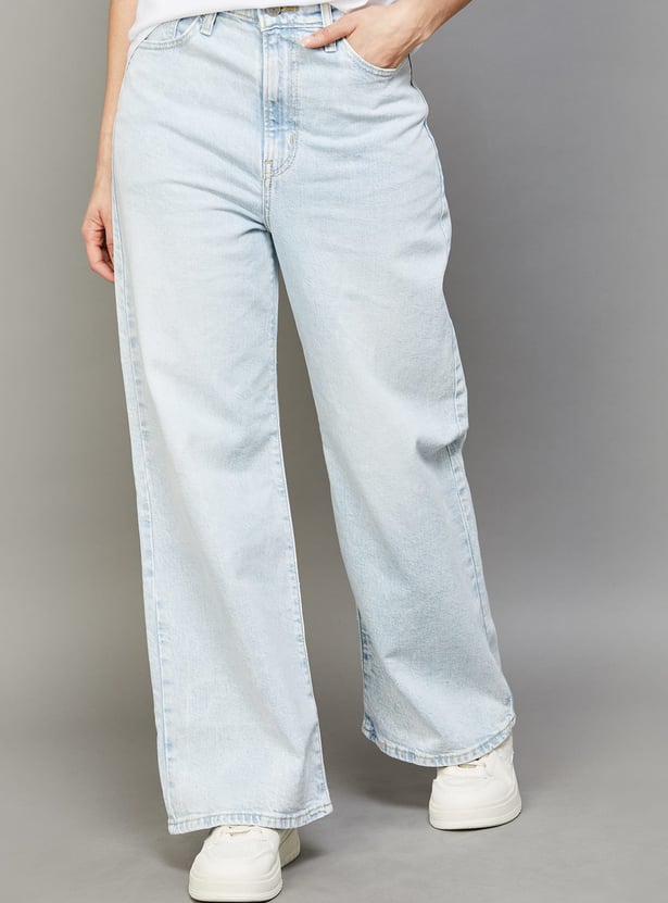 LEVI'S Washed Wide Leg Jeans