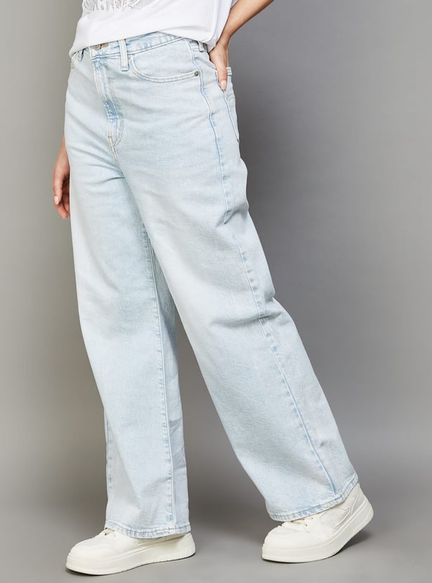 LEVI'S Washed Wide Leg Jeans