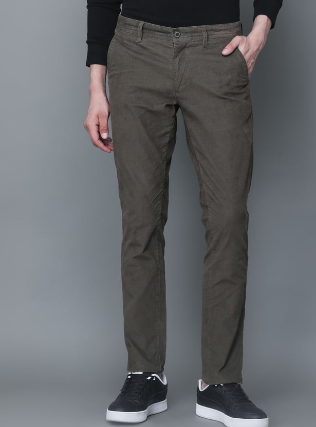 INDIAN TERRAIN Corduroy Brooklyn Trousers (Slim Straight)