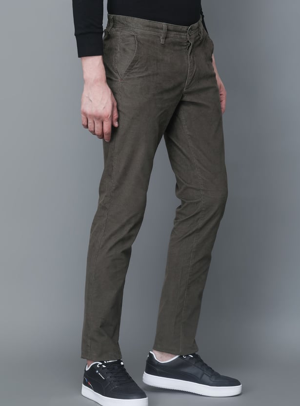 INDIAN TERRAIN Corduroy Brooklyn Trousers (Slim Straight)
