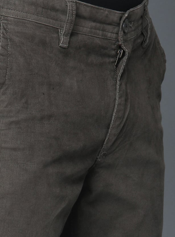 INDIAN TERRAIN Corduroy Brooklyn Trousers (Slim Straight)