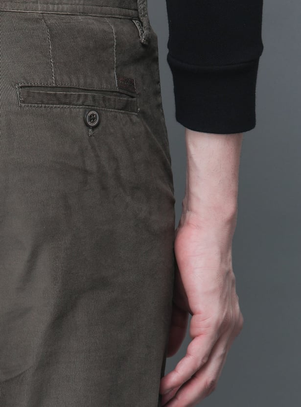 INDIAN TERRAIN Corduroy Brooklyn Trousers (Slim Straight)