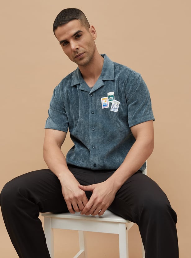 CODE UNWIND Textured Regular Fit Shirt