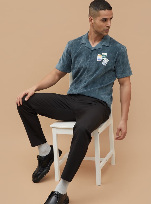 CODE UNWIND Textured Regular Fit Shirt