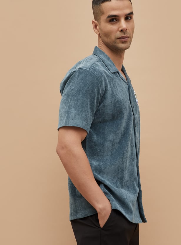 CODE UNWIND Textured Regular Fit Shirt