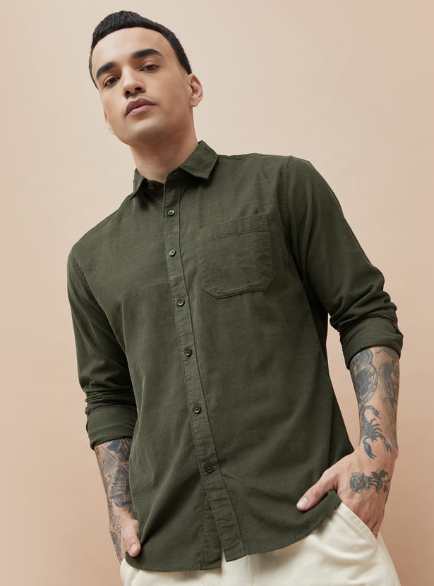 BOSSINI Textured Smart Fit Shirt