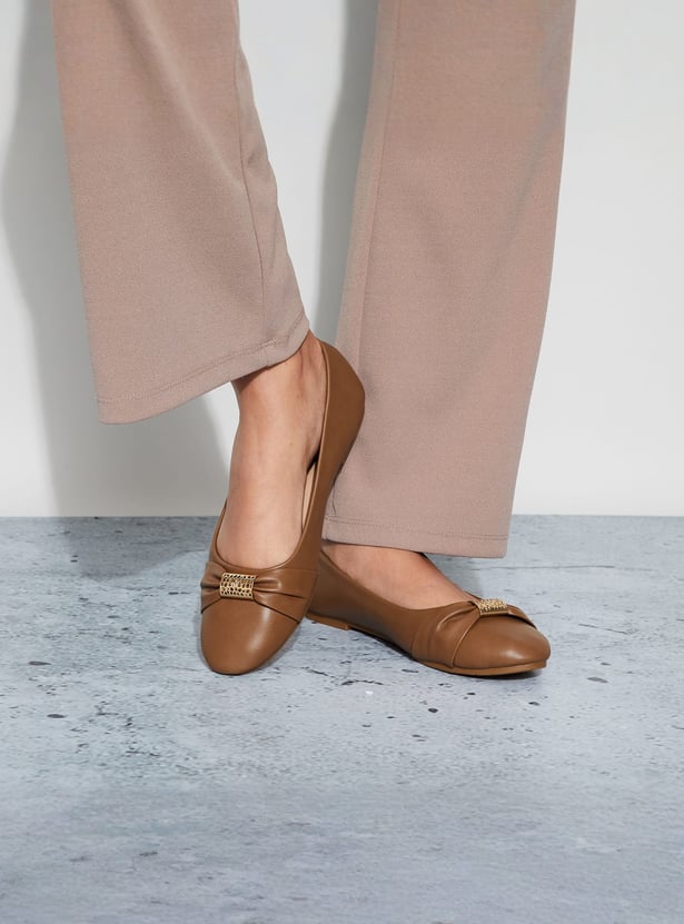 CODE Metal-Accent Ballerinas