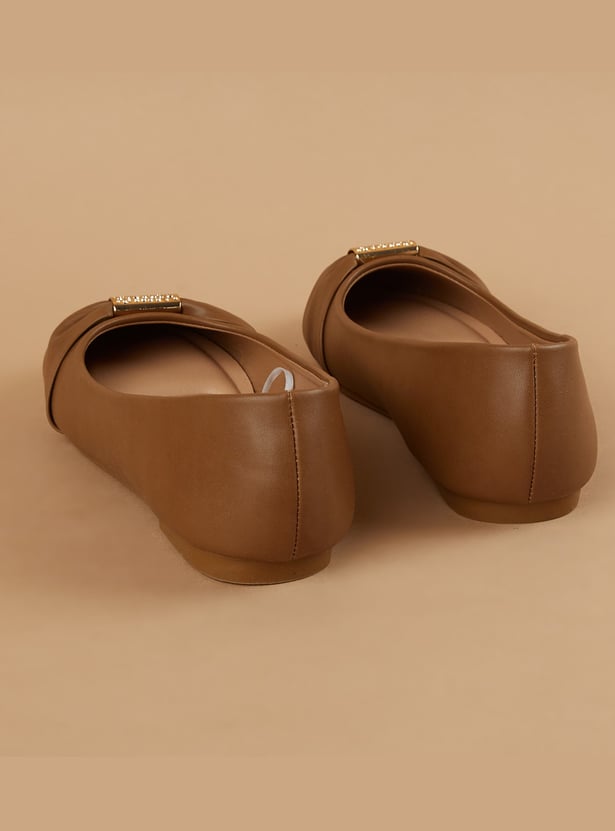 CODE Metal-Accent Ballerinas