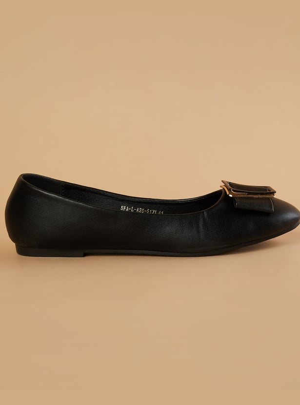 GINGER Bow-Detail Ballerinas