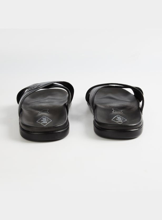 LEE COOPER Leather Cross-Strap Sandals