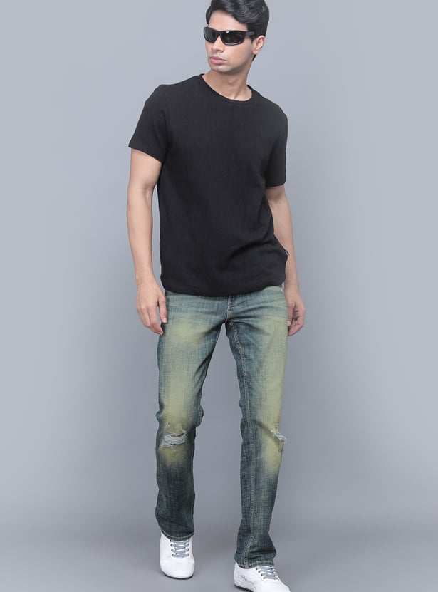 JACK & JONES Distressed Regular Straight Jeans