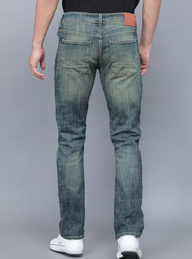 JACK & JONES Distressed Regular Straight Jeans