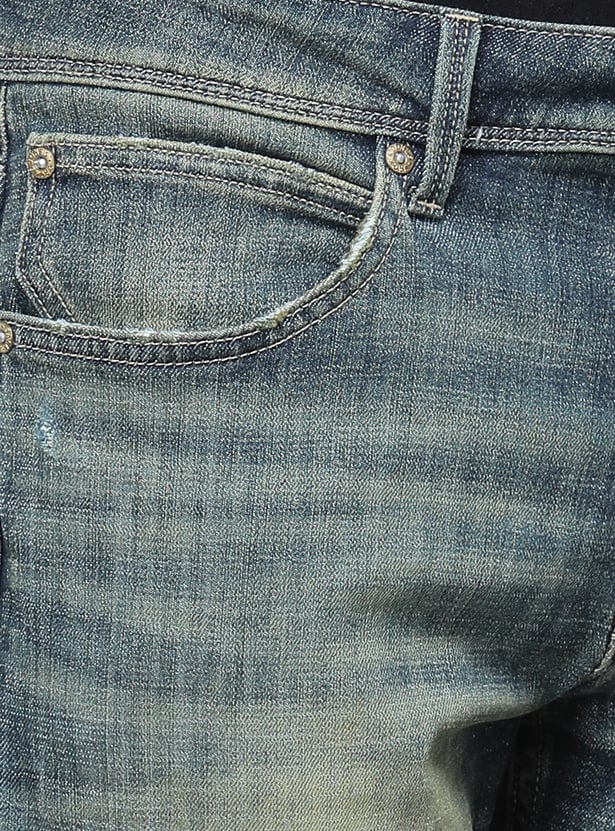 JACK & JONES Distressed Regular Straight Jeans