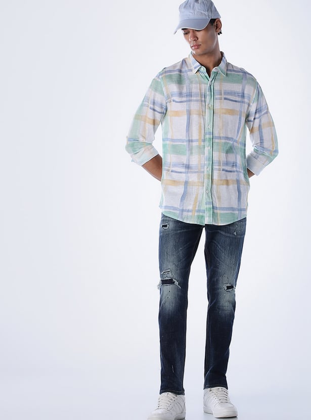 JACK & JONES Whiskered Slim Straight Jeans