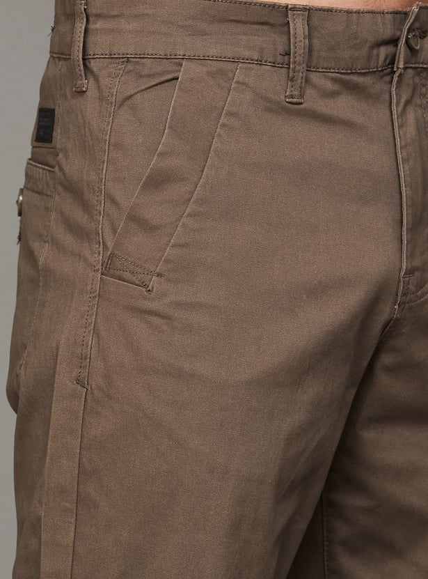 JACK & JONES Solid Regular Fit Trousers