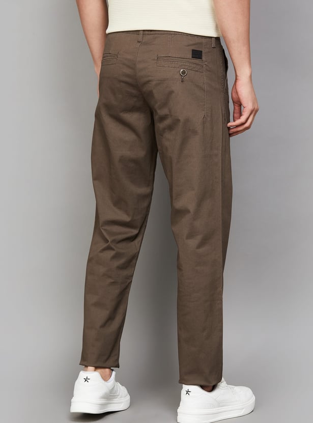 JACK & JONES Solid Regular Fit Trousers