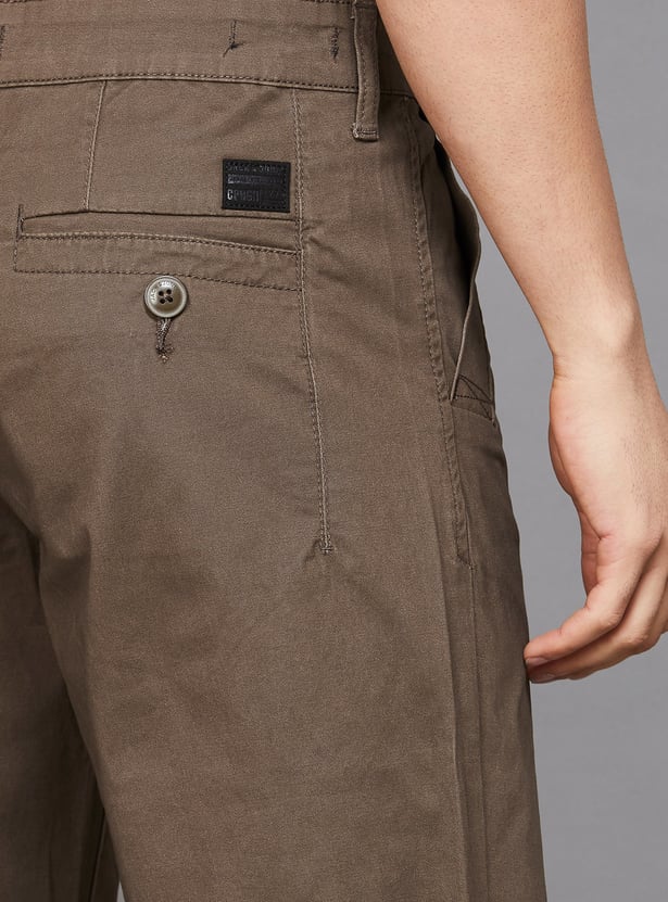 JACK & JONES Solid Regular Fit Trousers